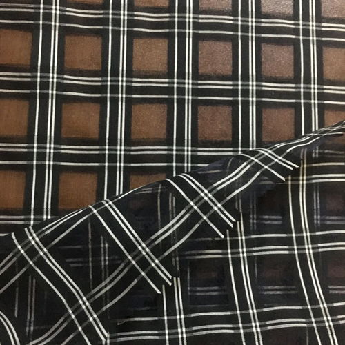 sp3455絲棉綃格子